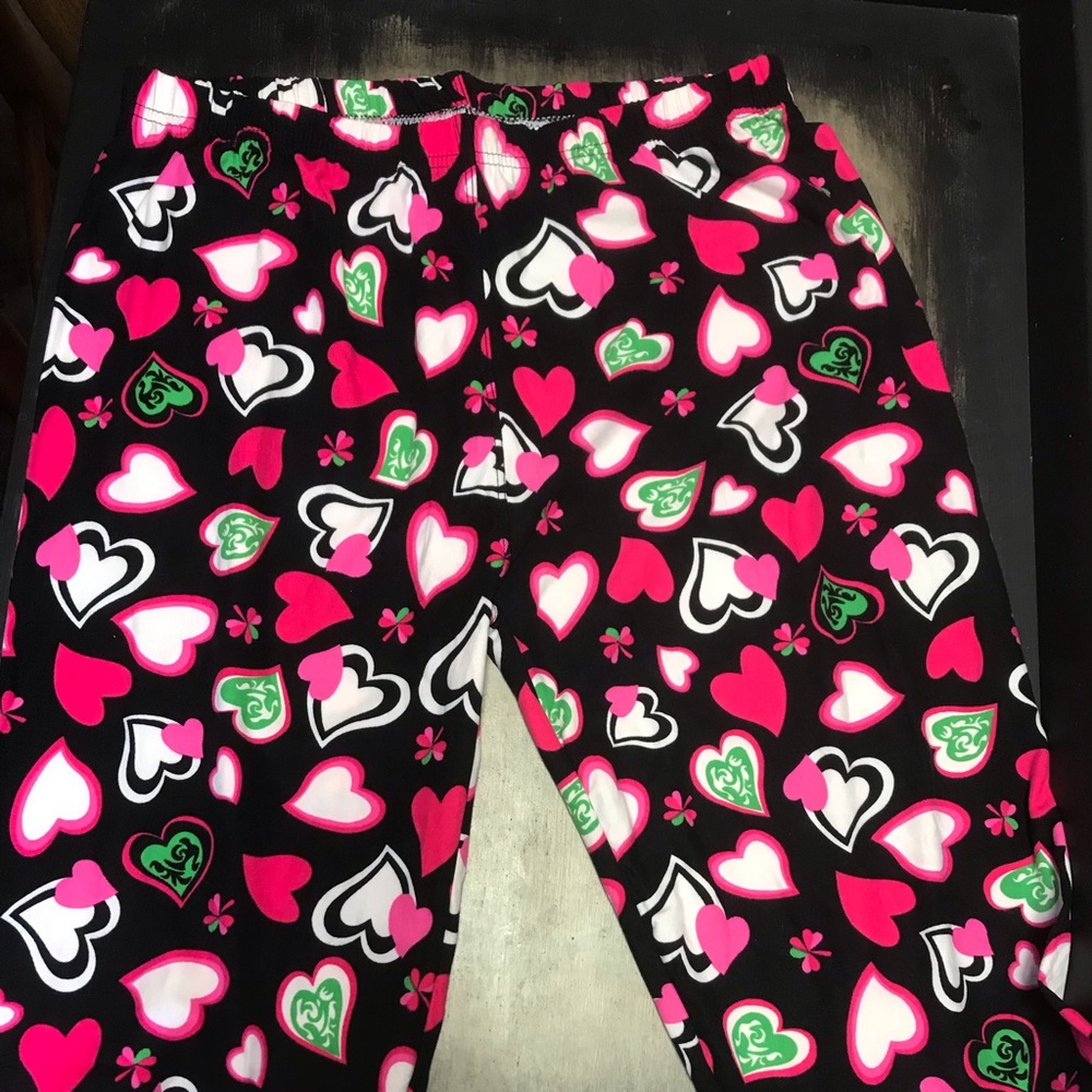 Os 2-14 Hearts Valentine Woman’s Teens Leggins